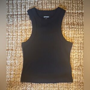 Old Navy Black Women's Tank Top Crop Size XS Black